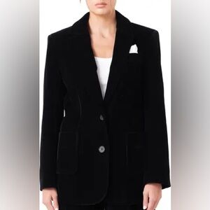 NWOT Gray Lab Velvet Oversized Blazer